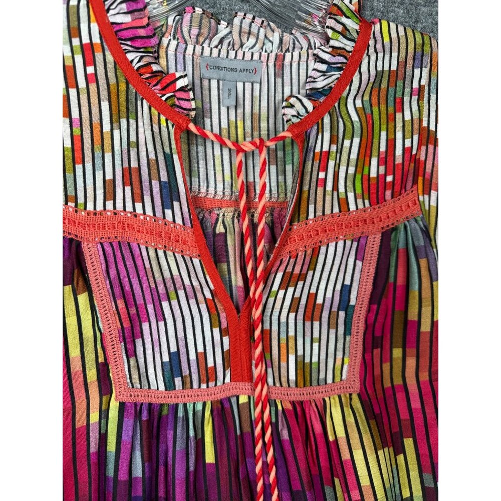 Anthropologie Conditions Apply Top Small Colorful Peasant Boho Poet Cottage - Picture 9 of 14